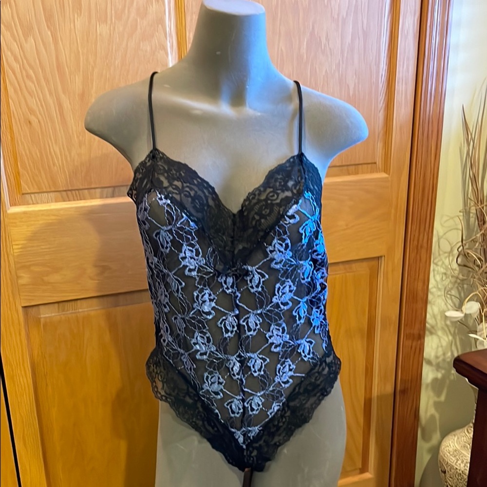 Nan Flower Lingerie Lace Teddy Bodysuit L